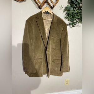 SADDLEBRED 100% cotton tan corduroy classic 2 button blazer jacket men’s sz 54L